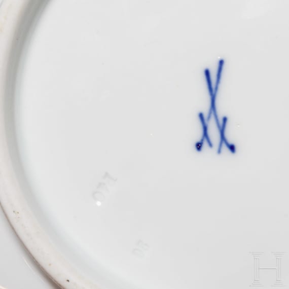 Andenkentasse Hindenburg mit Untertasse, Mei&szlig;en, Anfang 20. Jhdt.