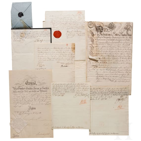 Finanzrat George Ludwig von Regemann (1739 - 1803) und Nachkommen - Autografen von K&ouml;nigen und Adligen des 18./19. Jhdts.