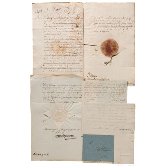Finanzrat George Ludwig von Regemann (1739 - 1803) und Nachkommen - Autografen von K&ouml;nigen und Adligen des 18./19. Jhdts.
