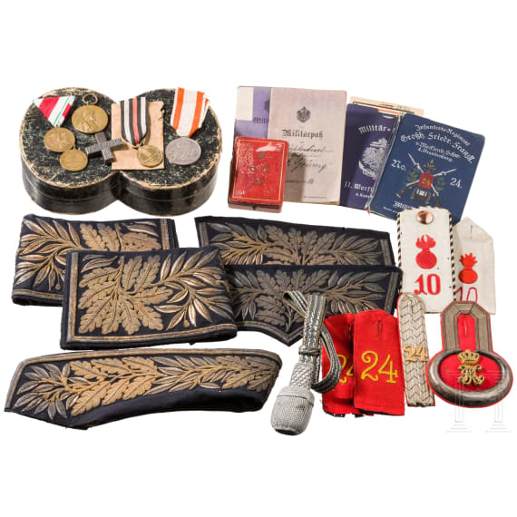 A collection of medals, insignias, documents, 19th/20th century