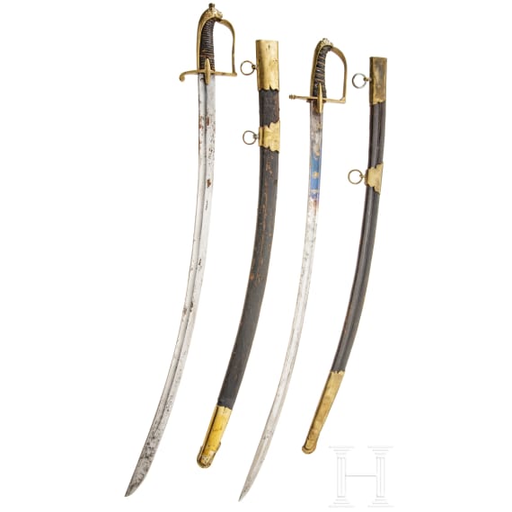 Two lion's head sabres, late 18th century