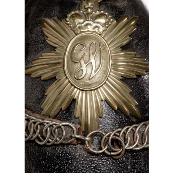 Raupenhelm f&uuml;r Mannschaften, deutsch, um 1840