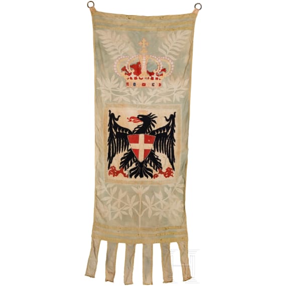 A large flag with heraldic eagle, circa 1900
