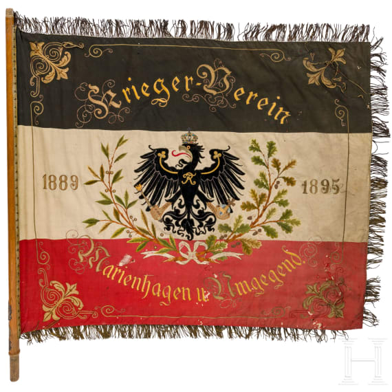A Prussian flag of the military association Marienhagen, 1889 - 1895