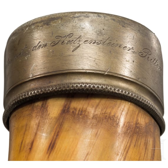 Trinkhorn der Katzensteiner Ritter, datiert 1860