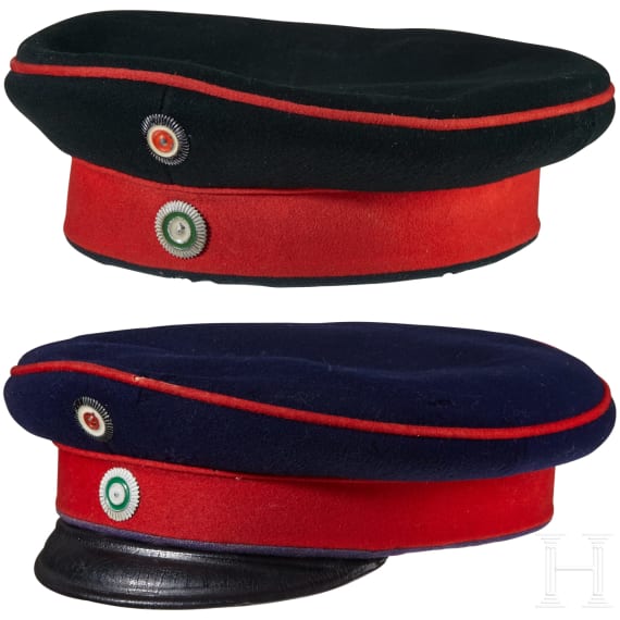 An Other Ranks Saxon Schirmm&uuml;tze (Visor Cap) and M&uuml;tze (Cap)