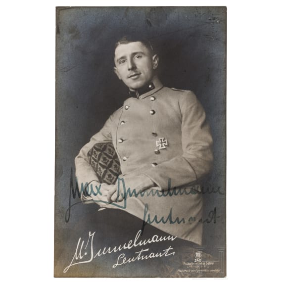 Max Immelmann - Foto-Ansichtskarte (Sanke) mit Widmung