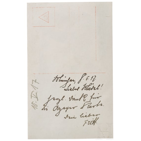 Manfred von Richthofen (1892 - 1918) - Foto-Ansichtskarte (W. Sanke 503) mit Widmung
