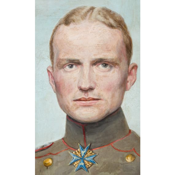 Manfred Freiherr von Richthofen (1892 - 1918) - a contemporary portrait of the Pour le M&eacute;rite wearer