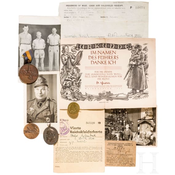 A pair of Aviation Binoculars and documents