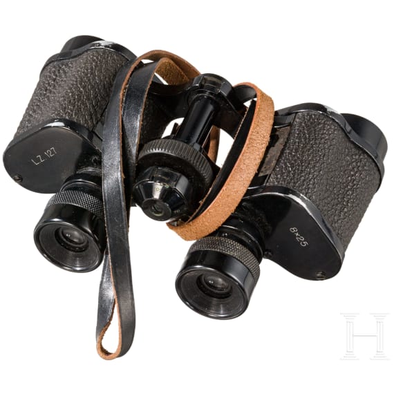 A pair of Aviation Binoculars and documents