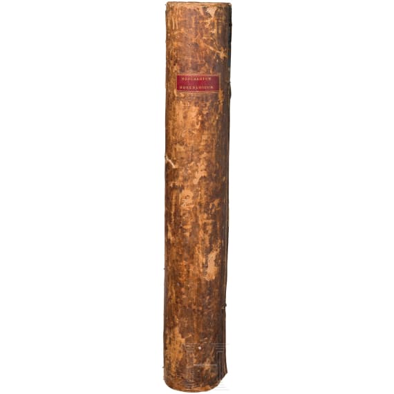 Large leather document case "Momumentum Hohenloicum", 19th century