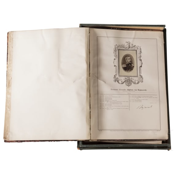 A portfolio with art prints "Glasenapp - The Generals of the German Army", circa 1874