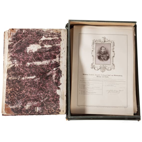 A portfolio with art prints "Glasenapp - The Generals of the German Army", circa 1874