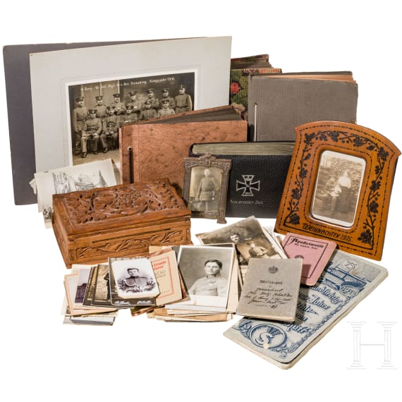 Gro&szlig;e Gruppe Fotografien 1. Weltkrieg