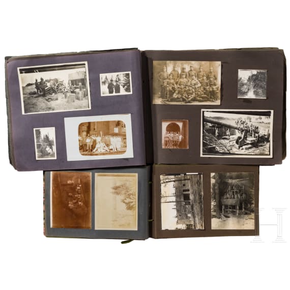 Zwei Fotoalben deutsche Artillerie im 1. Weltkrieg 1914-18