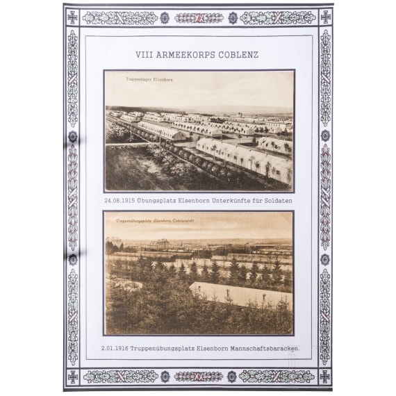 20 file folders of fotos, lithos and picture post cards of the Imperial German Army