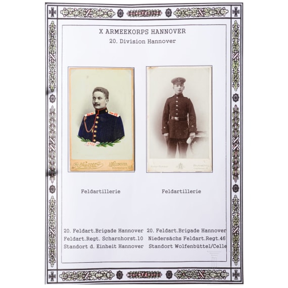 20 file folders of fotos, lithos and picture post cards of the Imperial German Army