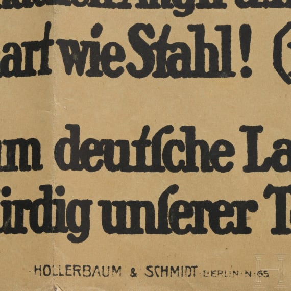 Plakat "Bleibt Einig!" im Kriegsjahr 1916/17, Deutschland