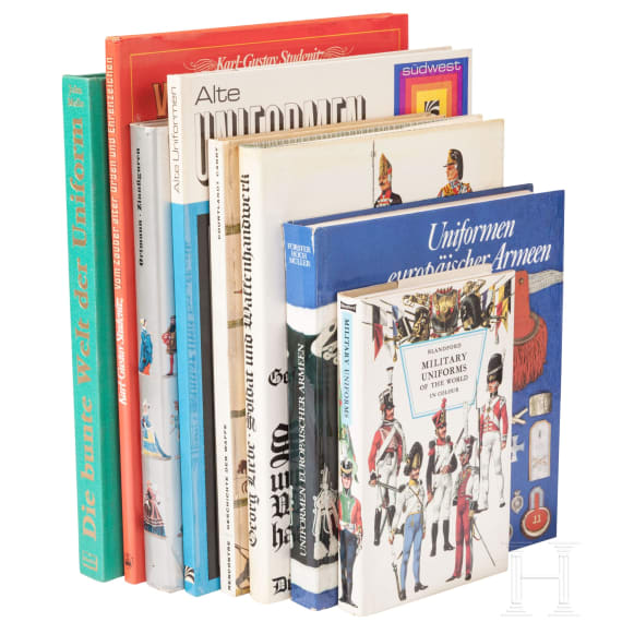 Eight German books mostly on the subject army and uniform