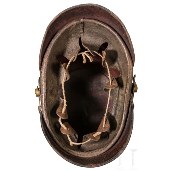 A Bavarian shako M 1895 for J&auml;ger, a dagger and three documents