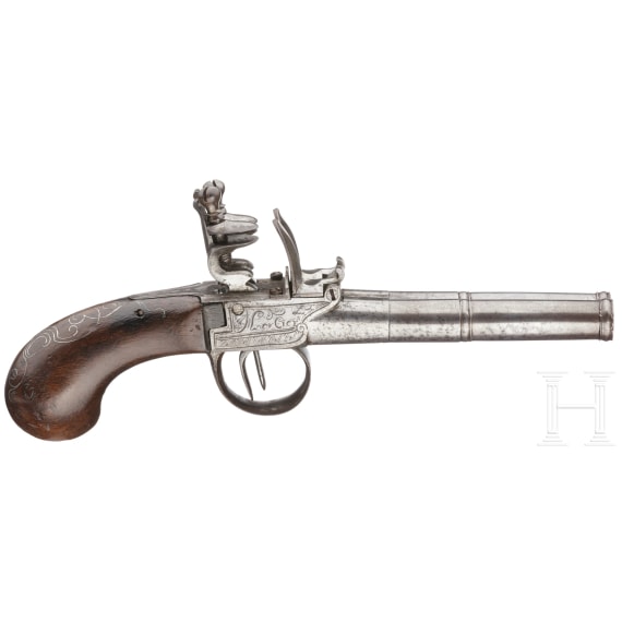 Doppell&auml;ufiges Steinschlossterzerol, Mercier in L&uuml;ttich, um 1800