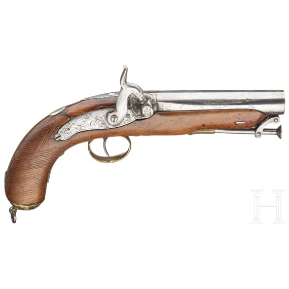 Perkussionspistole, England, um 1840