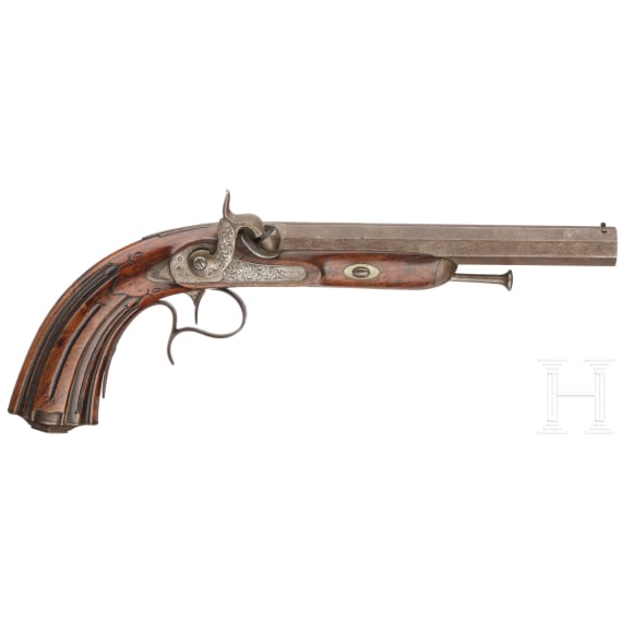 Perkussionspistole, Belgien, um 1840