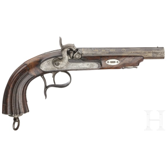 Perkussionspistole, Alberdi en Eibar, Spanien, datiert 1855