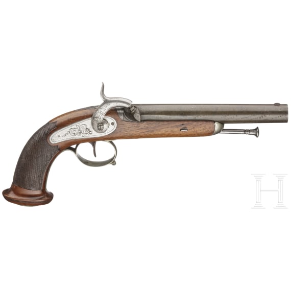 Perkussionspistole, Belgien, um 1850