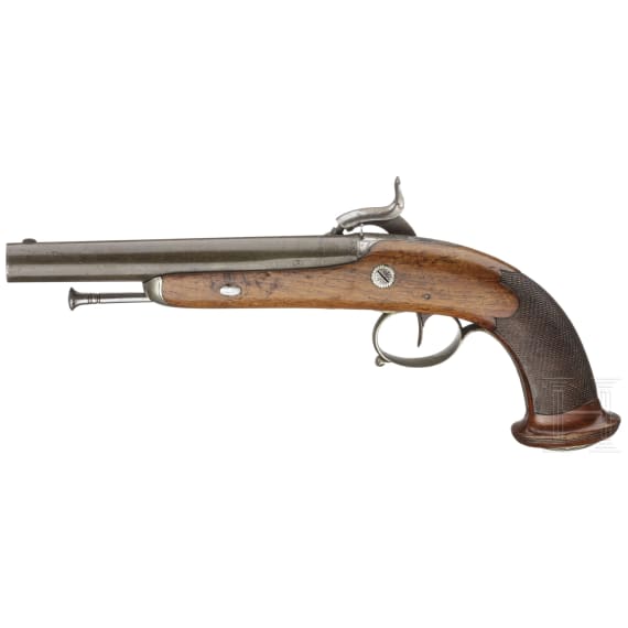 Perkussionspistole, Belgien, um 1850