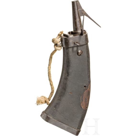 Milit&auml;rische Pulverflasche, deutsch, um 1600