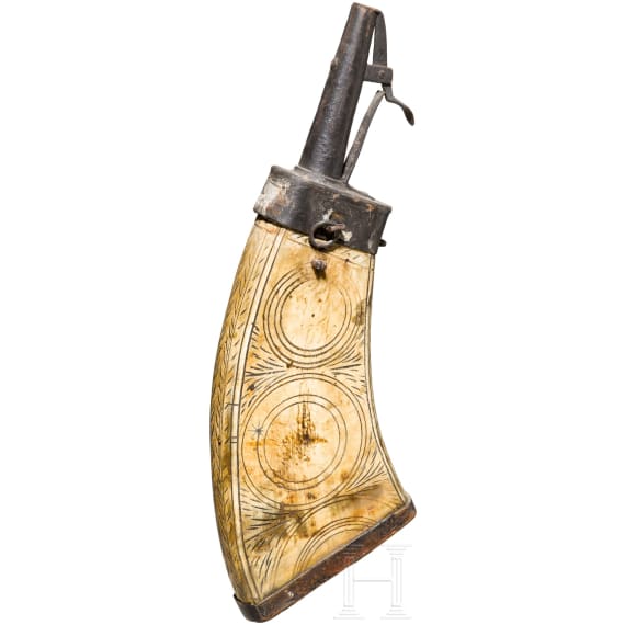 Musketier-Pulverflasche, deutsch, um 1630
