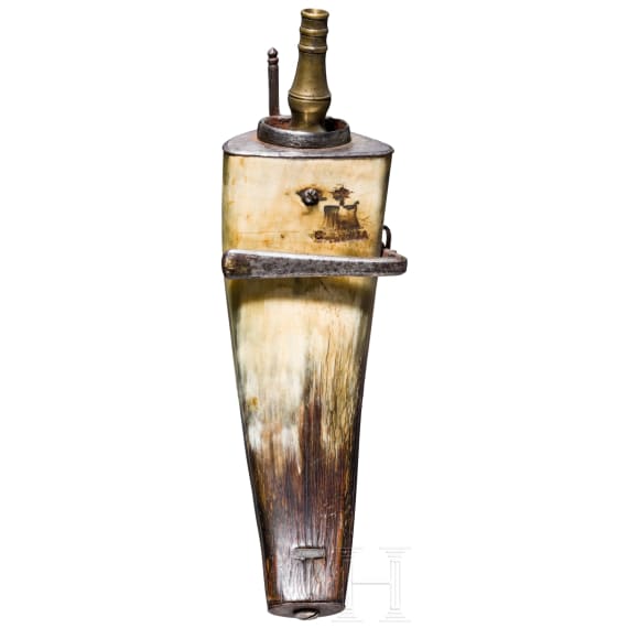 Zwei Pulverflaschen, Spanien, um 1800