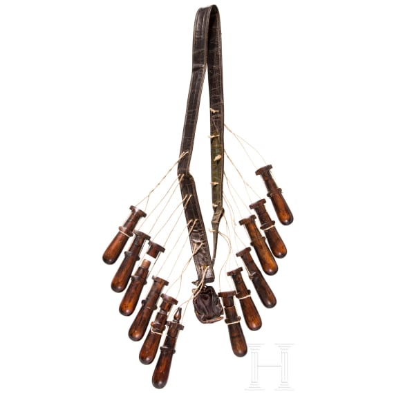Musketier-Bandelier, deutsch, 1. H&auml;lfte 17. Jhdt.