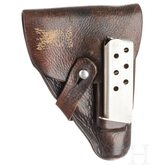 Pistole Ortgies, mit Tasche