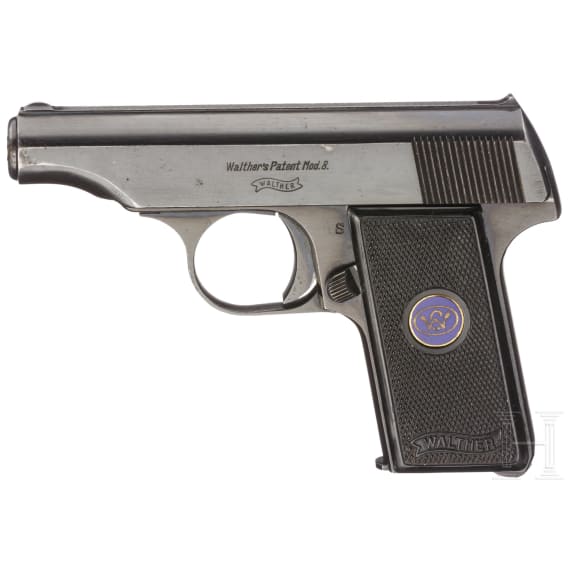 Walther Mod. 8, 3. Ausf&uuml;hrung, mit Tasche