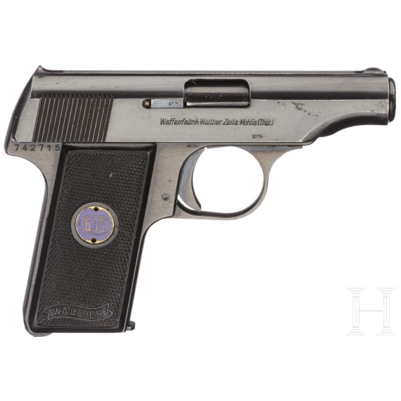 Walther Mod. 8, 3. Ausf&uuml;hrung, mit Tasche