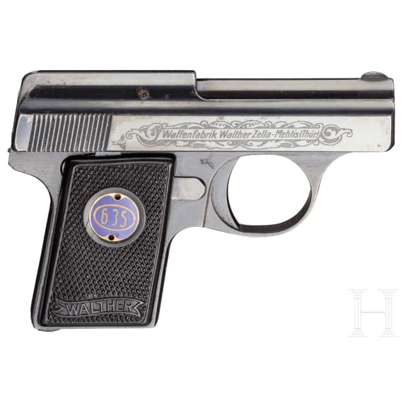Walther Mod. 9b, graviert, mit Werkzeug