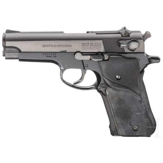 Smith & Wesson Mod. 59, "The 14-Shot Autoloading Pistol", mit Holster