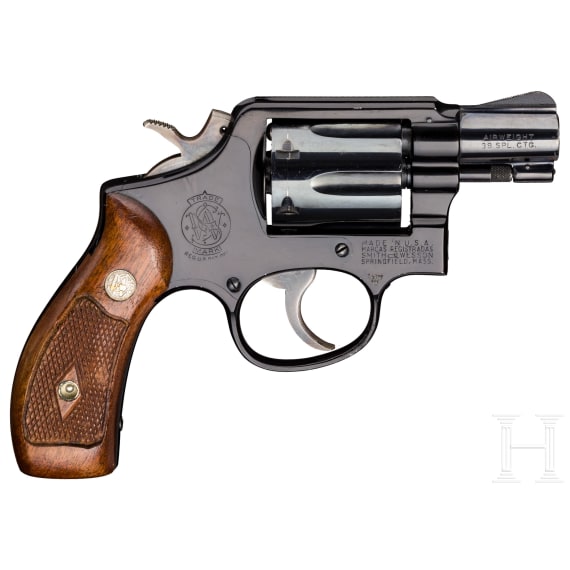 Smith & Wesson Mod. 12, "The .38 M & P Airweight", mit Tasche, Luftwaffe