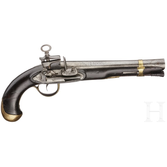 Milit&auml;rische Steinschlosspistole, Spanien, um 1830