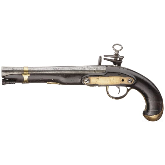 Milit&auml;rische Steinschlosspistole, Spanien, um 1830