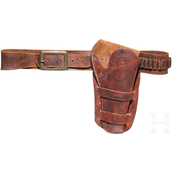 Revolverholster und Patronengurt, USA, um 1920