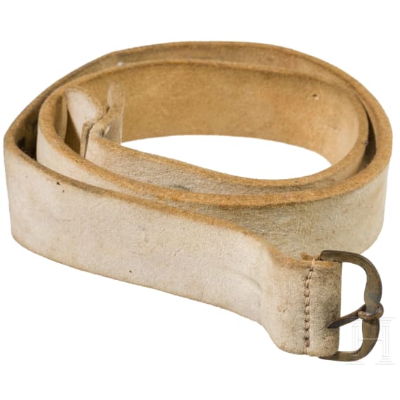 Gewehrriemen, Leder, wei&szlig;, Frankreich