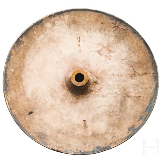 Silver screw plate with Saxon coat of arms, 18th century