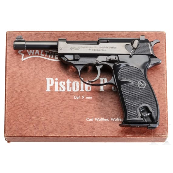 Walther P 38, polierte Ausf&uuml;hrung, Export, im nrngl. Karton