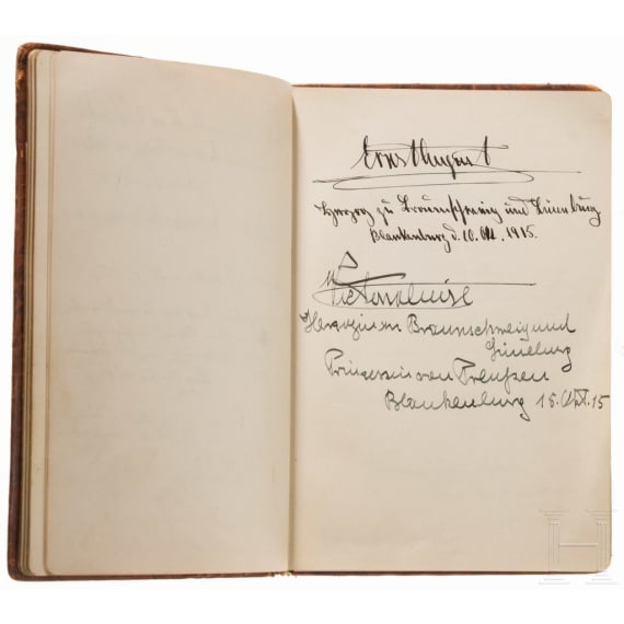 Atelier-G&auml;stebuch des M&uuml;nchner Kunstprofessors Gustav Rien&auml;cker (1861 - 1935)