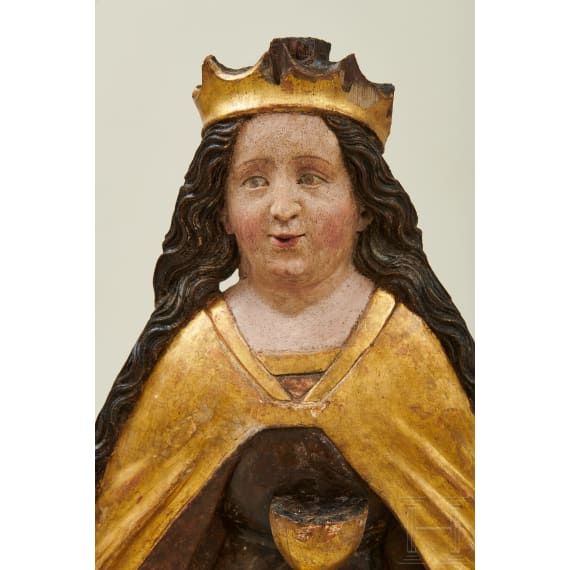 A Swabian relief with a depiction of St Barbara, circa 1500