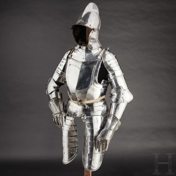 A German suit of three-quarters armour in quality befitting an officer, Nuremberg, circa 1560